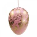 Floristik24 Paasei om op te hangen decoratie eieren roze, groen, goud 15cm 4st
