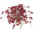 Floristik24 Rode decoratieve spelden met parelkop voor bloemisten, Ø4mm, 40mm, 150 stuks