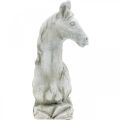 Floristik24 Paardenkop buste deco figuur paard keramiek wit, grijs H31cm