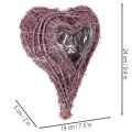 Plantenhart met folieversiering, 24 cm | Floristik24.nl