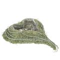 Floristik24 Hartvormige schaal van natuurlijk gras met plantfolie, 38 cm