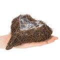 Hartvormige plantenbak van takjes met folie, 20 cm, 2 stuks | Floristik24.nl