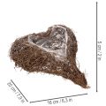 Hartvormige plantenbak van takjes met folie, 20 cm, 2 stuks | Floristik24.nl
