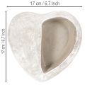 Hartvormige plantenbak, gegoten steen, decoratieve plantenbak, 17 cm | Floristik24.nl