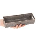 Compacte rechthoekige schaal, veelzijdig te gebruiken voor decoratie en beplanting, 23 cm | Floristik24.nl