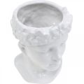 Floristik24 Plantkop buste vrouw witte keramische vaas bloempot H22.5cm