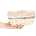 Rechthoekige plantenmand met folie, decoratieve mand, plantenbak, 25 cm, 4 stuks | Floristik24.nl