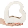 Hartvormige decoratie voor planten en bloemstukken, open ontwerp, moderne hartvorm, 19 cm | Floristik24.nl