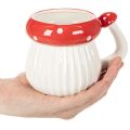 Keramische mok met vliegenzwammotief als decoratie, 10 cm | Floristik24.nl