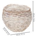 Ronde gevlochten mand, grote decoratieve plantenmand, 23 cm | Floristik24.nl