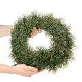 Kunstmatige krans van dennentakken met kleine dennenappels, 40 cm | Floristik24.nl