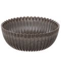 Floristik24 Geribbelde kom, antraciet, decoratieve kom, rond, 15 cm, 2 stuks