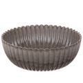 Floristik24 Ronde, gegroefde schaal, decoratieve vaas voor bloemstukken, 20 cm, 2 stuks