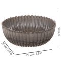 Ronde, gegroefde schaal, decoratieve vaas voor bloemstukken, 20 cm, 2 stuks | Floristik24.nl