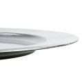 Floristik24 Kunststof borden zilver Ø17cm 10p