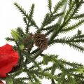 Floristik24 Sierkrans kerstster en naaldboomtakken kunstmatig Ø30cm