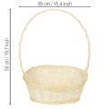 Houten Presentmand met Handgreep 38x27cm Wit | Floristik24.nl