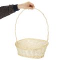 Houten Presentmand met Handgreep 38x27cm Wit | Floristik24.nl