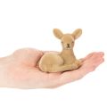 Decoratief liggend hertenbeeldje voor tafeldecoratie, 8 cm, 6 stuks | Floristik24.nl
