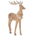Floristik24 Decoratief beeldje van een hert met gewei, om neer te zetten, kerstdecoratie, 28 cm