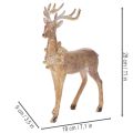 Decoratief beeldje van een hert met gewei, om neer te zetten, kerstdecoratie, 28 cm | Floristik24.nl