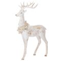 Floristik24 Decoratief hertenbeeldje met dennenappelversiering voor winterdecoratie, 49 cm