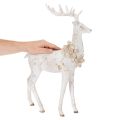Decoratief hertenbeeldje met dennenappelversiering voor winterdecoratie, 49 cm | Floristik24.nl