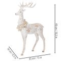 Decoratief hertenbeeldje met dennenappelversiering voor winterdecoratie, 49 cm | Floristik24.nl