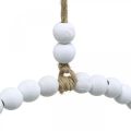 Floristik24 Ring met parels, lente, decoratieve ring, bruiloft, krans om wit op te hangen Ø28cm 4st