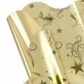 Floristik24 Rondella manchet kerst motief goud Ø60cm 50st