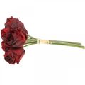 Floristik24 Kunstrozen rood, zijden bloemen, bos rozen L23cm 8st