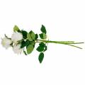 Floristik24 Witte roos op een steel Zijden bloem kunstmatige roos 3st