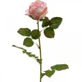 Floristik24 Deco roos roze, bloemdecoratie, kunstroos L74cm Ø7cm