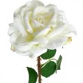 Floristik24 Witte roos nep roos op steel zijden bloem nep roos L72cm Ø13cm