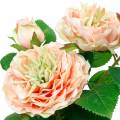 Floristik24 Decoratieve roos in pot, romantische zijden bloemen, roze pioenroos