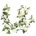 Floristik24 Kunstmatige rozenslinger met witte bloemen ter decoratie, 170 cm