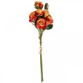 Floristik24 Boeket rozen kunstrozen zijden bloemen oranje 53cm bos