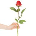 Kunstmatige rozentak van zijde, rode roos, 72 cm, 3 stuks | Floristik24.nl