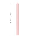 Rustieke kaarsen, taps toelopende kaarsen, effen kleur roze, 350/28 mm, 4 stuks | Floristik24.nl