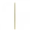 Floristik24 Rustieke kaarsen hoge stokkaarsen effen wit 350/28mm 4 stuks