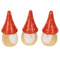 Floristik24 Mini kabouterfiguurtje, vliegenzwam, tafeldecoratie, 10 cm, 6 stuks