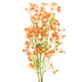 Floristik24 Kunstmatige orchideeëntak met oranje filigraan decoratie voor de kamer, 110 cm, 3 stuks