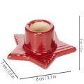 Stervormige kaarsenhouder voor taps toelopende kaarsen, advents- en kerstkaarsen, 8 cm, 2 stuks | Floristik24.nl