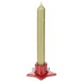 Stervormige kaarsenhouder voor taps toelopende kaarsen, advents- en kerstkaarsen, 8 cm, 2 stuks | Floristik24.nl