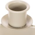 Kandelaar met 4 houders, moderne adventskrans, beige, 15 cm | Floristik24.nl