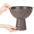 Ronde plantenpot op een voet, moderne plantenpot, 25 cm | Floristik24.nl