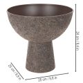 Ronde plantenpot op een voet, moderne plantenpot, 25 cm | Floristik24.nl