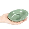 Groene metalen kandelaar, decoratief, voor smalle kaarsen, 13 cm | Floristik24.nl