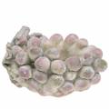 Sierschaal druiven grijs paars creme 19×14cm H9.5cm