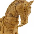 Floristik24 Decoratief figuur hobbelpaard hout kerst goud, glitter 28 × 38 × 9,5cm